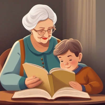 nagymama mesél kicsi