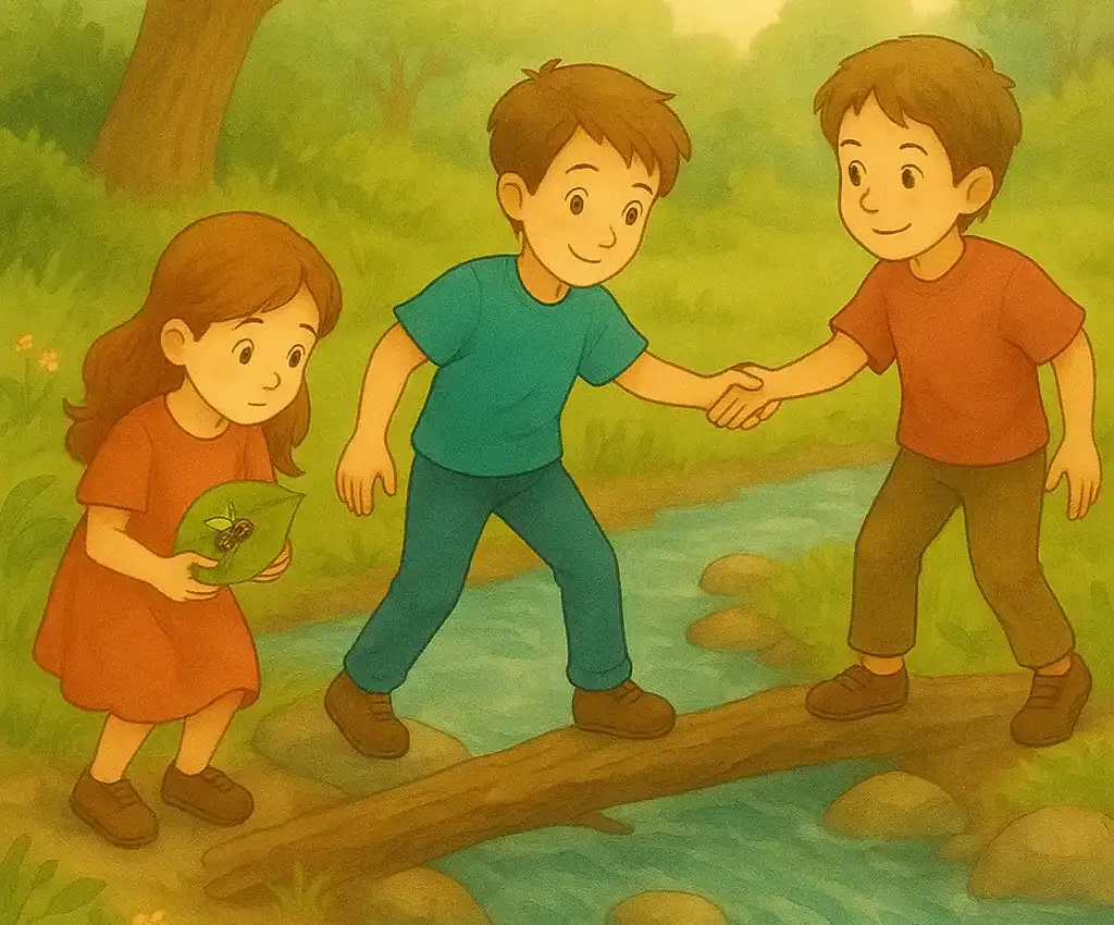 átkelés a patakon kicsi